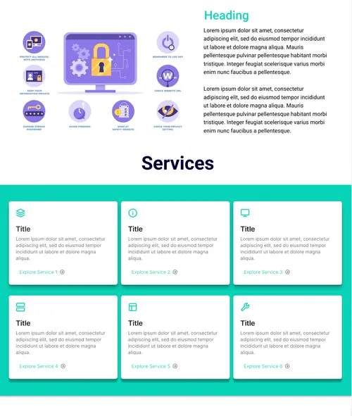 Middle section mockup